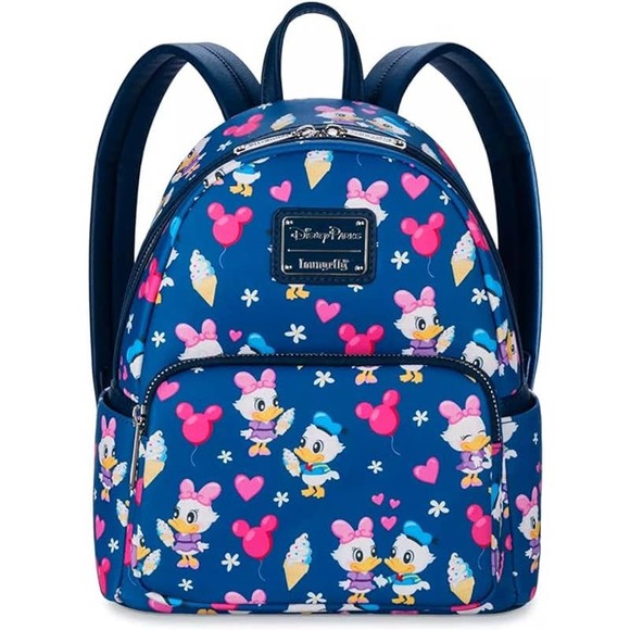 Loungefly Handbags - Disney Parks Loungefly Baby Donald Daisy Duck Cuties Love Mini Backpack Blue
